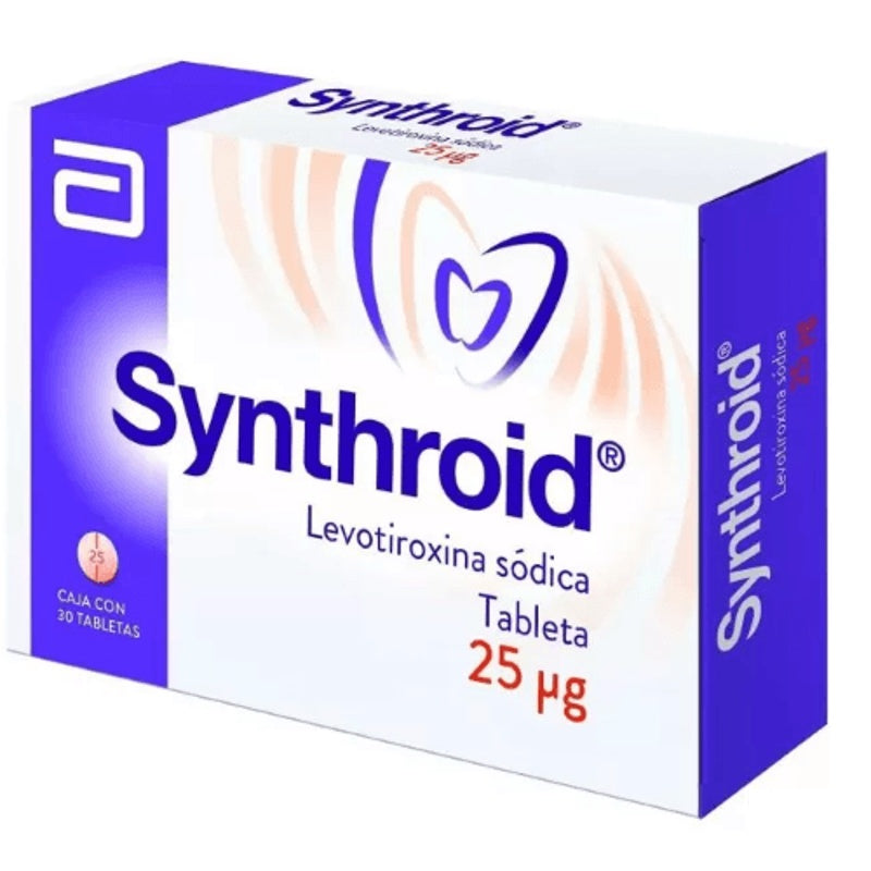Synthroid 25 Mcg Con 30 Tabletas