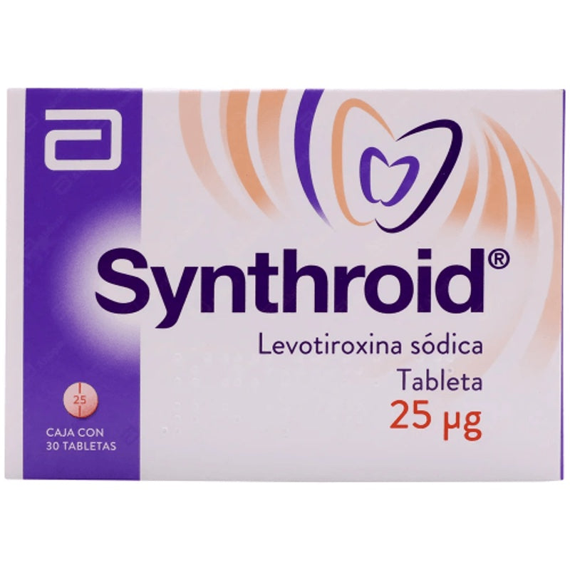 Synthroid 25 Mcg Con 30 Tabletas