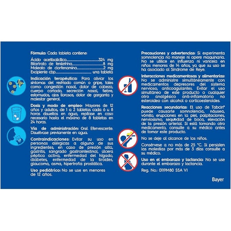 Tabcin 12 Tabletas Efervecente