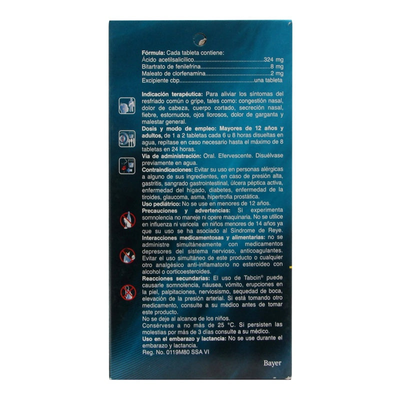 Tabcin 60 Tabletas Efervecente perfil 5