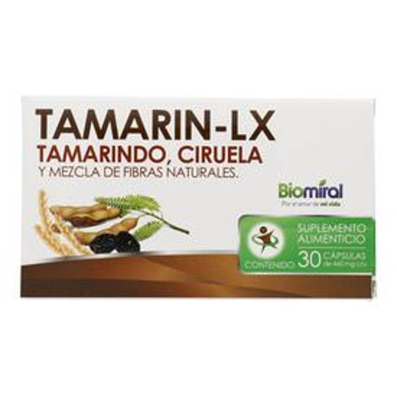 Tamarindo / Ciruela / Fibras Naturales 445 Mg Con 30 Capsulas Tamarin Lx