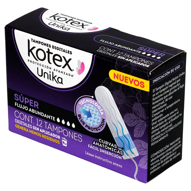 Tampones Kotex Unik Super Con 12 7506425625550 perfil 3