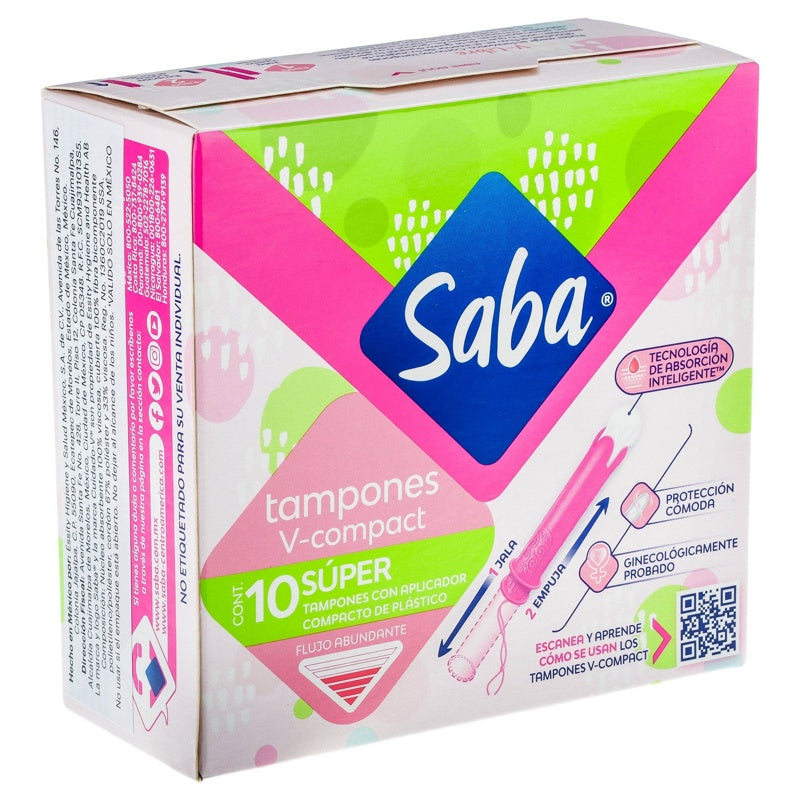 Tampones Saba Compactos Super Con 10 7501019032424 perfil 4
