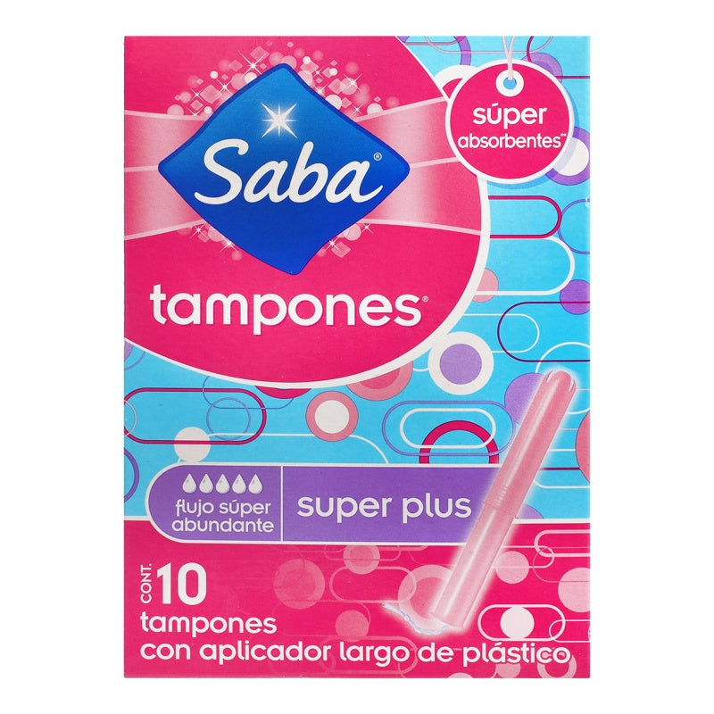 Tampones Saba Largo Superplus Con 10 7501019036439