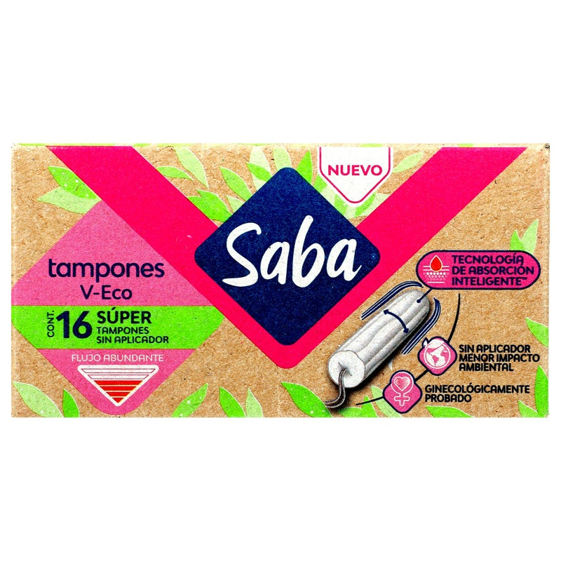 Tampones Saba V- Eco Super 12*16