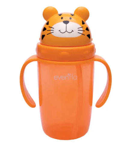 Taza Entrenadora Con Popote Animal 11Oz Evenflo 7501027554949