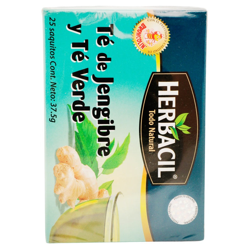 Te Herbacil Jengibre Te Verde 1 Gr 25 Sobres 714706911354 perfil 8