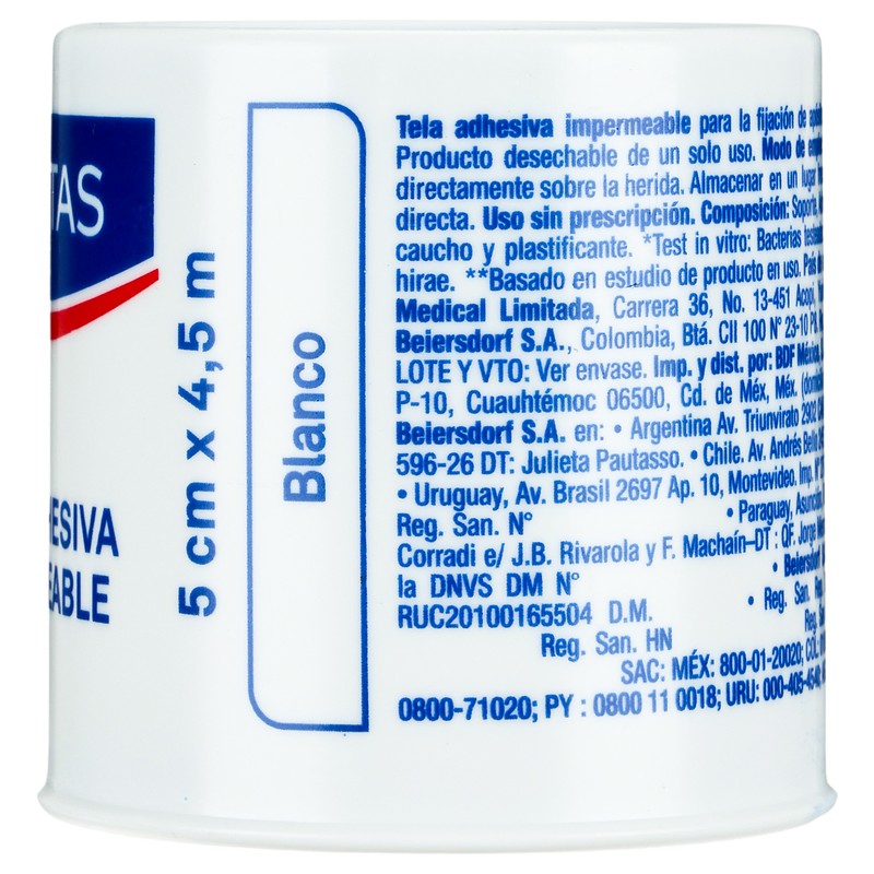 Tela Adhesiva Curitas Impermeable 5Cmx4.5Mt 4006000076997 9