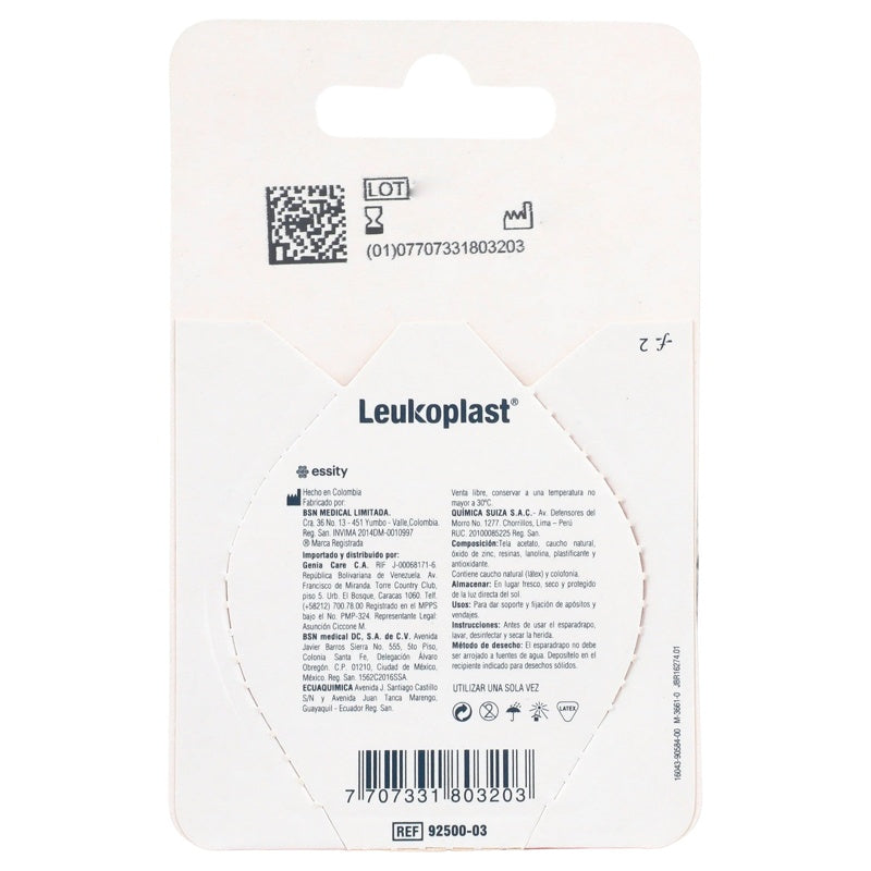 Telaadhesiva Leukopla 2.5Cmx4.57M Pza