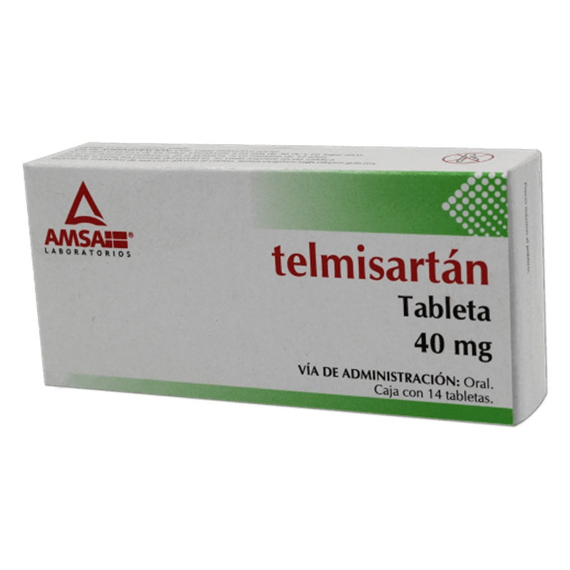 Telmisartan 40 Mg Con 14 Tabletas Amsa 7501349025424