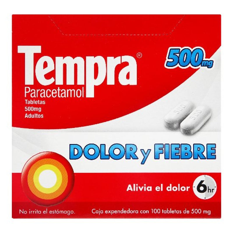Tempra 500 Mg Con 100 Tabletas