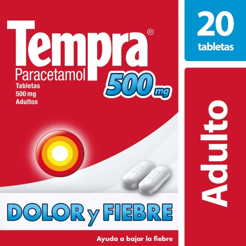 Tempra 500 Mg Con 20 Tabletas