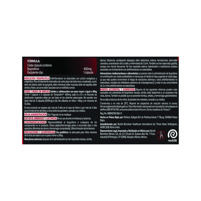 Tempra Fen 400 Mg Con 20 Capsulas 7506460100913 5