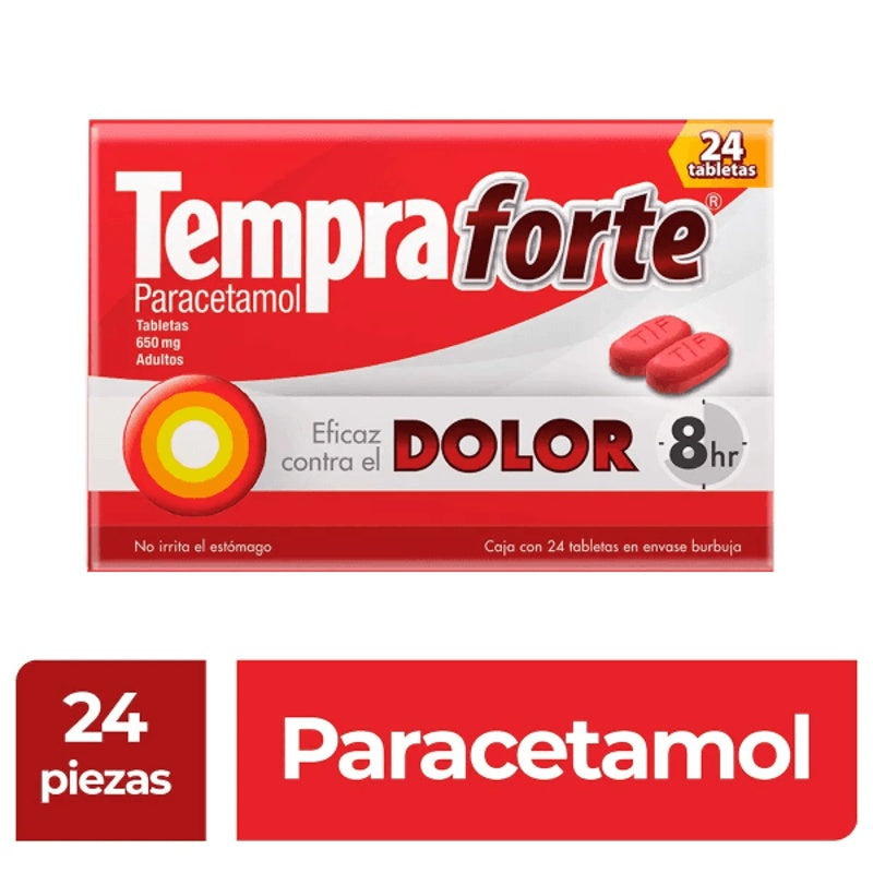 Tempra Forte 650 Mg Con 24 Tabletas