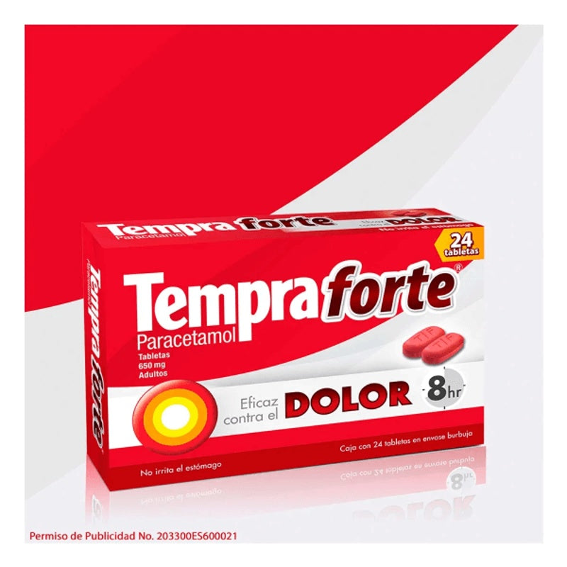 Tempra Forte 650 Mg Con 24 Tabletas