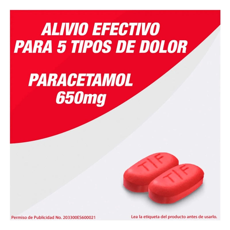 Tempra Forte 650 Mg Con 24 Tabletas