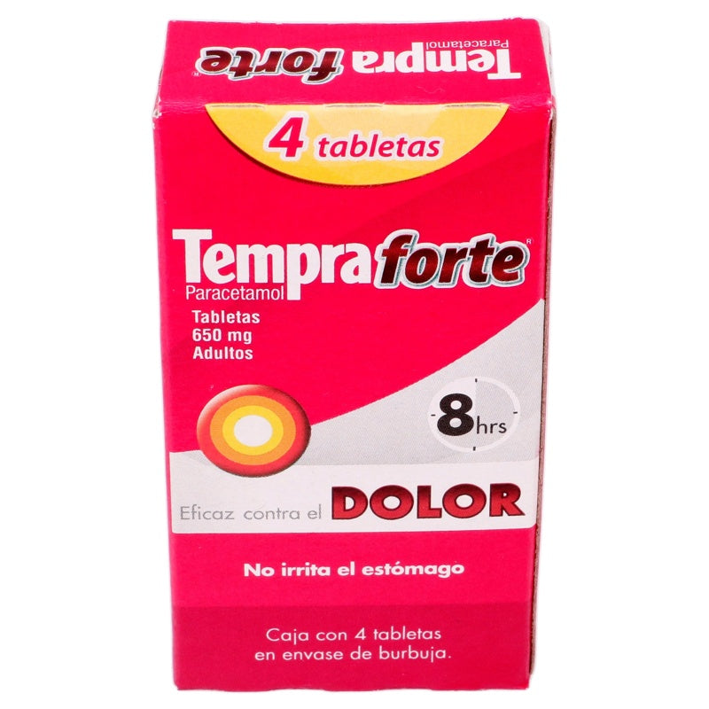 Tempra Forte 650 Mg Con 4 Tabletas