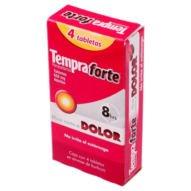 Tempra Forte 650 Mg Con 4 Tabletas