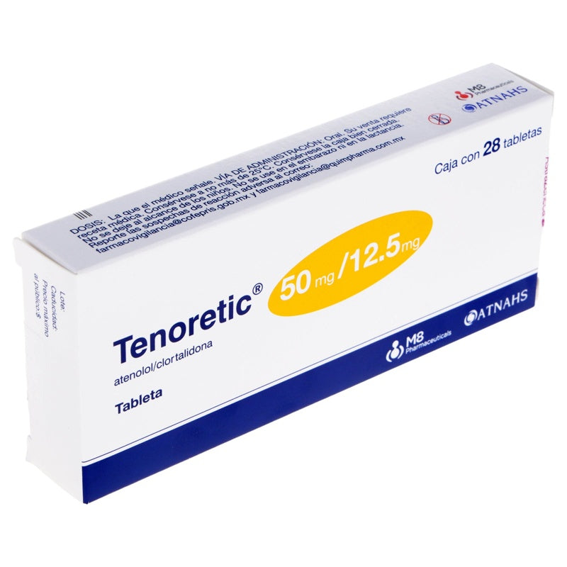 Tenoretic 50 / 12.5 Mg Con 28 Tabletas 8298 5056227208298 perfil 2