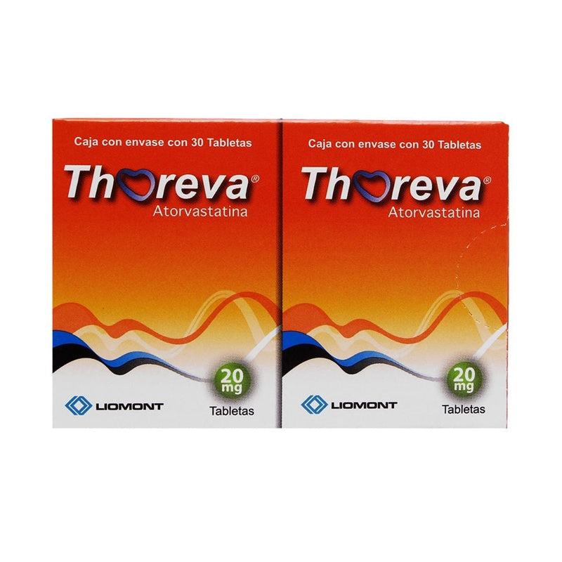 Thoreva 20 Mg Con 30 Tabletas