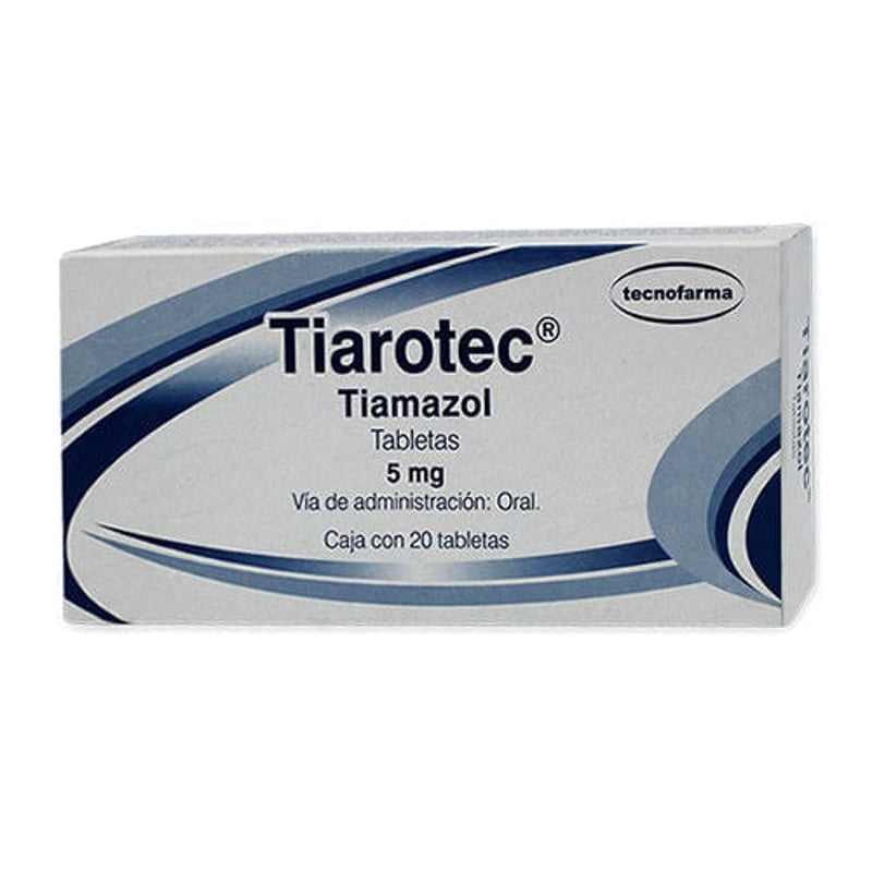 Tiamazol 5 Mg Con 20 Tabletas Tiarotec