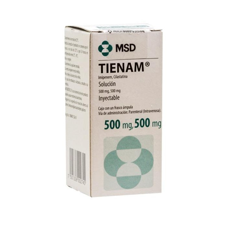Tienam 500 / 500 Mg 20 Ml Iv Frasco ímpula