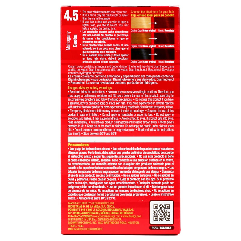 Tinte Crema D La Vega Caoba 4.5 7501289901499 perfil 3