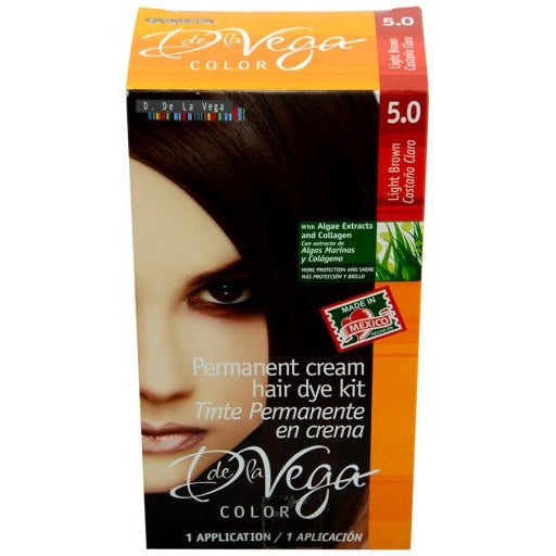 Tinte Crema D La Vega Castaño Claro 5.0 7501289901444 perfil 2