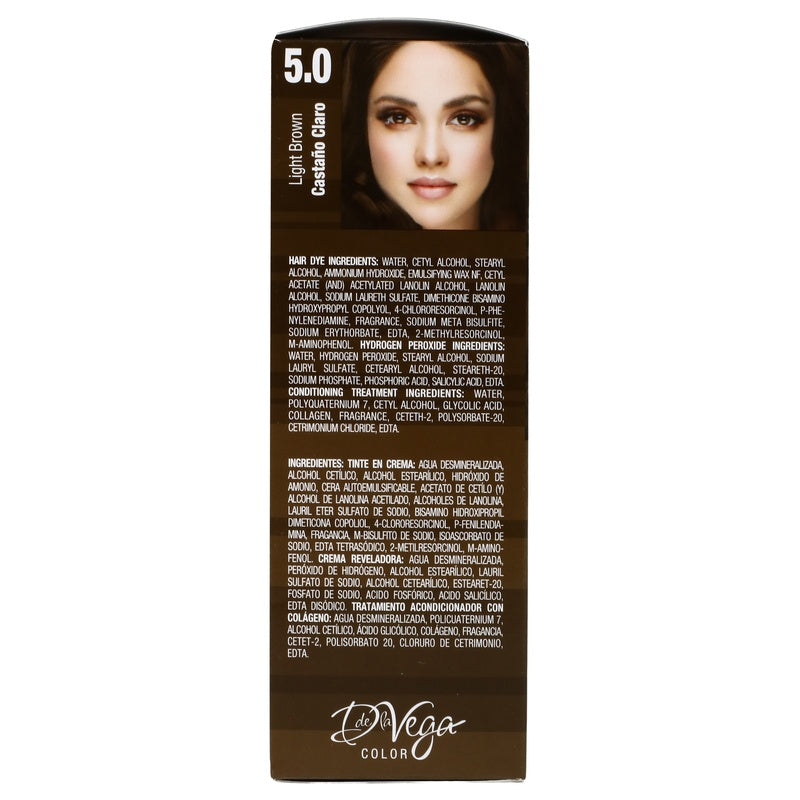 Tinte Crema D La Vega Castaño Claro 5.0 7501289901444 perfil 3