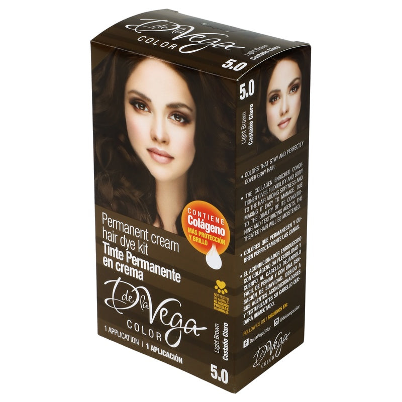 Tinte Crema D La Vega Castaño Claro 5.0 7501289901444 perfil 5