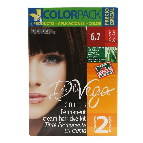 Tinte Crema D La Vega Chocolate 6.7 2 Aplicaciones 7501289903158