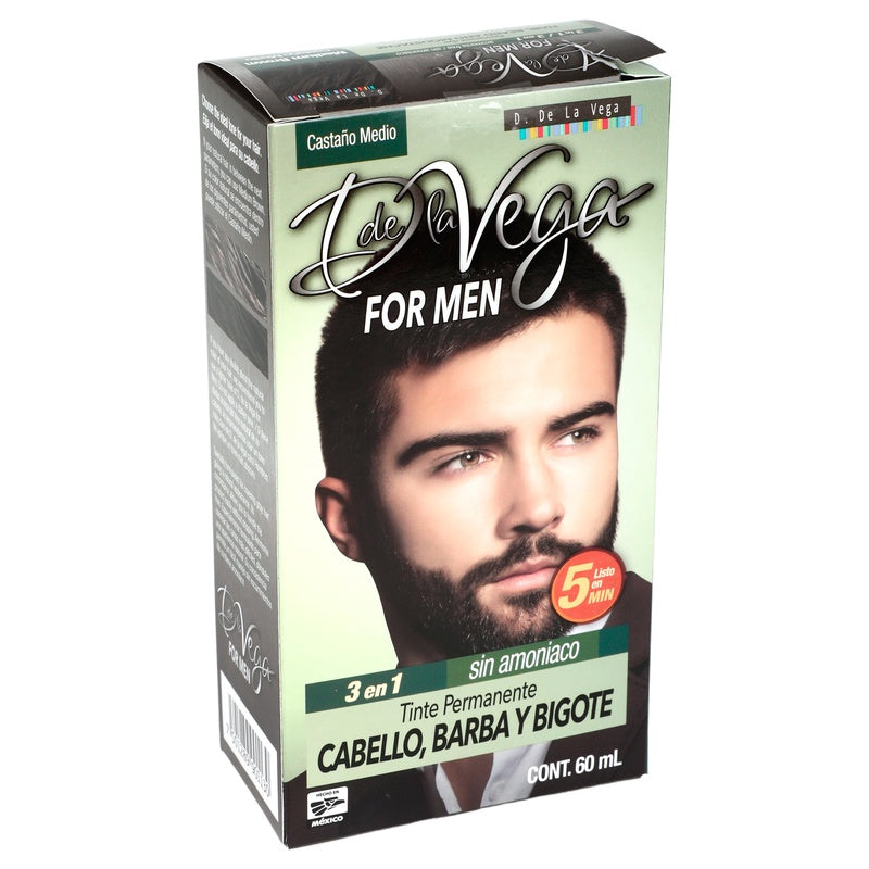Tinte Crema D La Vega For Men Castaño Medio 7501289901130 perfil 2