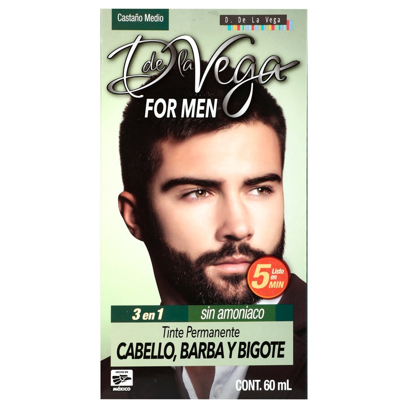 Tinte Crema D La Vega For Men Castaño Medio 7501289901130 perfil 4