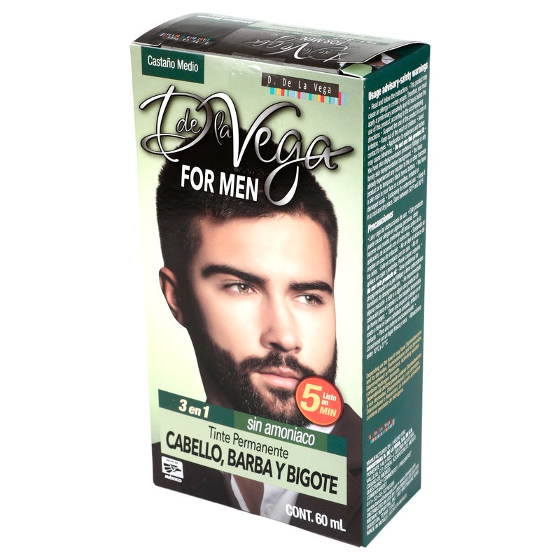 Tinte Crema D La Vega For Men Castaño Medio 7501289901130 perfil 6
