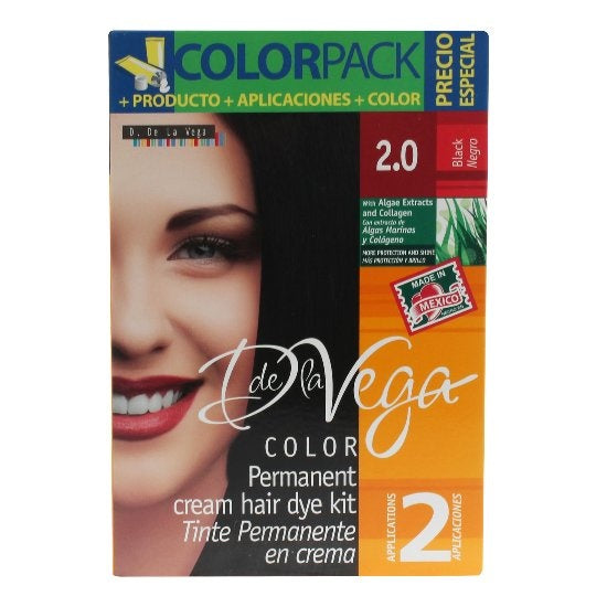 Tinte Crema D La Vega Negro 2.O 2 Aplicaciones 7501289903141