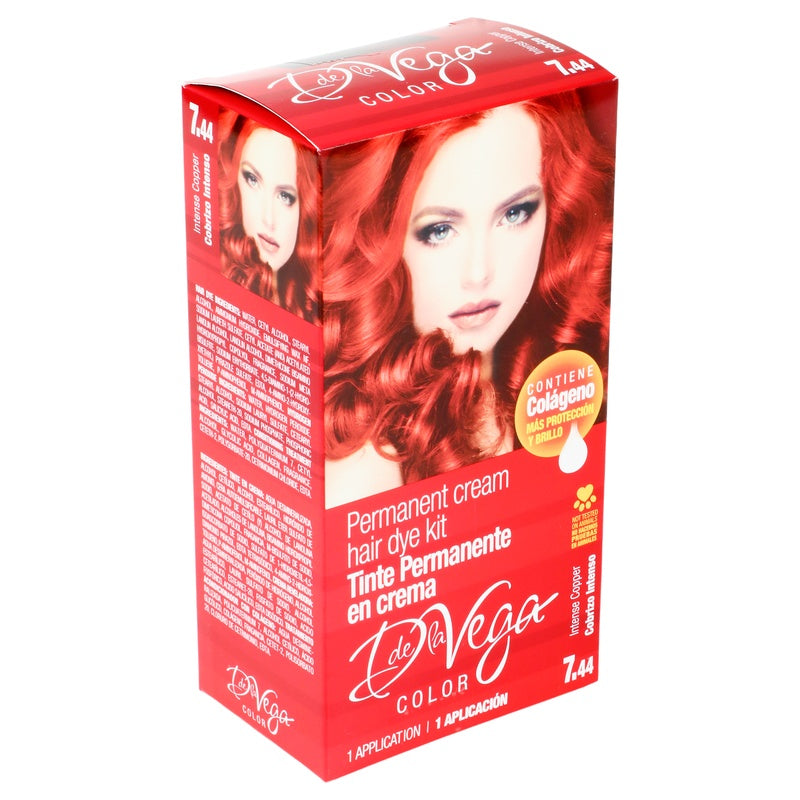 Tinte Crema D La Vega Rubio Cobrizo Intenso 7.44 7501289901536 perfil 2