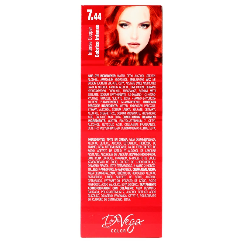 Tinte Crema D La Vega Rubio Cobrizo Intenso 7.44 7501289901536 perfil 5