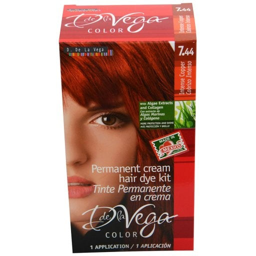 Tinte Crema D La Vega Rubio Cobrizo Intenso 7.44 7501289901536 perfil 8