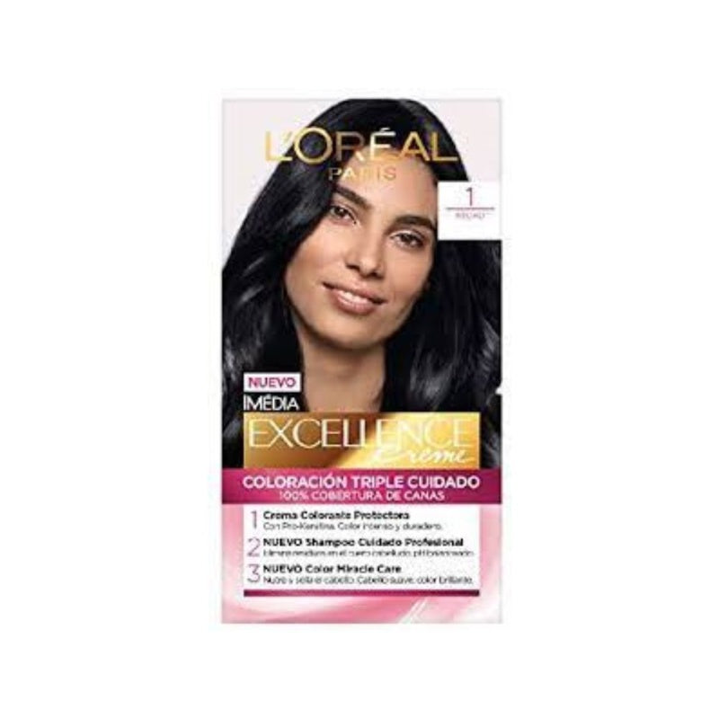Tinte Imedia Excellence Negro No.1 Crema 7506078935488