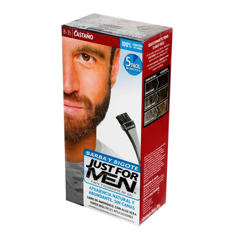 Tinte Just F-Men Barba Y Bigote Castaño perfil 2