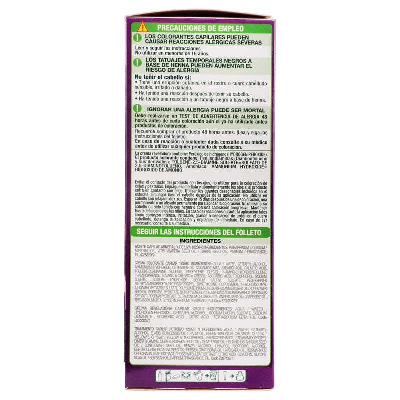 Tinte Nutrisse Colorissimo Lavanda Intensa 416 7509552826920 perfil 6