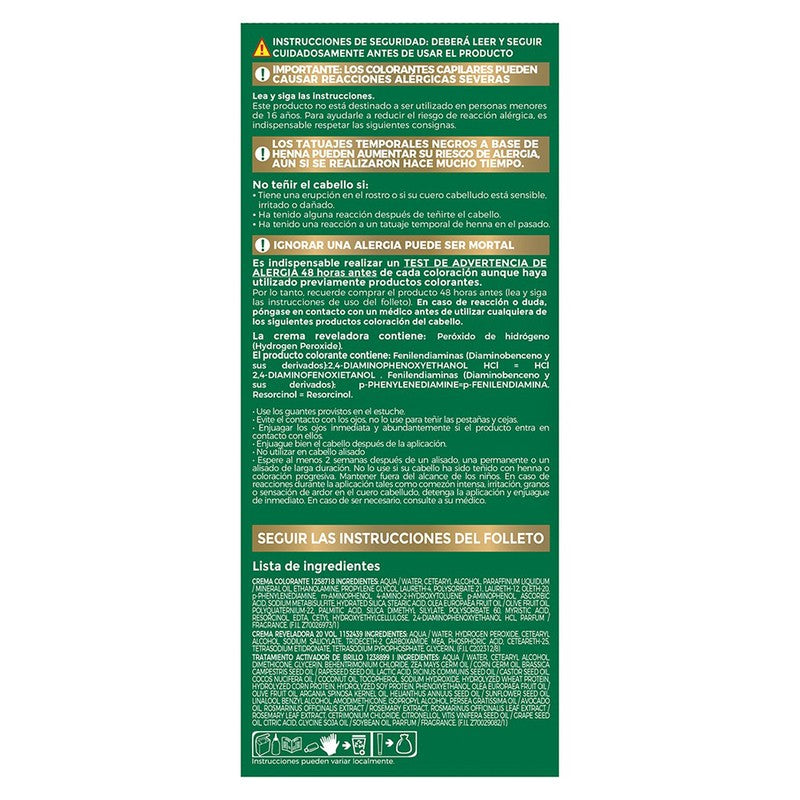 Tinte Nutrisse Oleos Castaño Oscuro 3.0 7509552870718 4