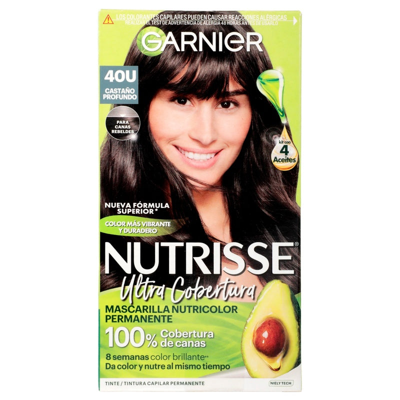 Tinte Nutrisse Ultra Cobertura Castaño Profundo 40 7509552910322 perfil 5