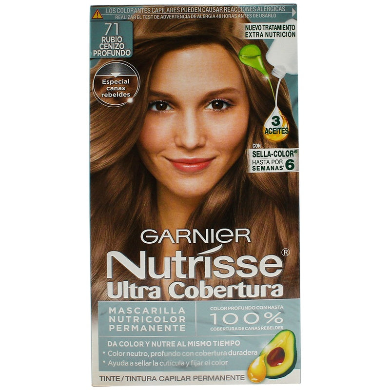 Tinte Nutrisse Ultra Cobertura Rubio Cenizo 71 7509552913446