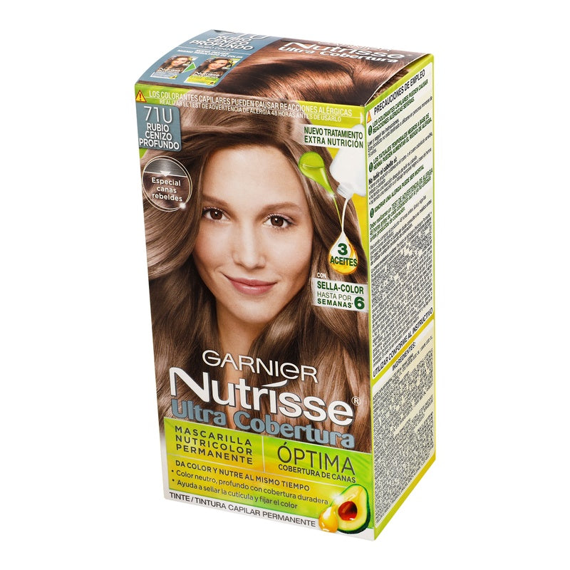 Tinte Nutrisse Ultra Cobertura Rubio Cenizo 71 7509552913446 perfil 3