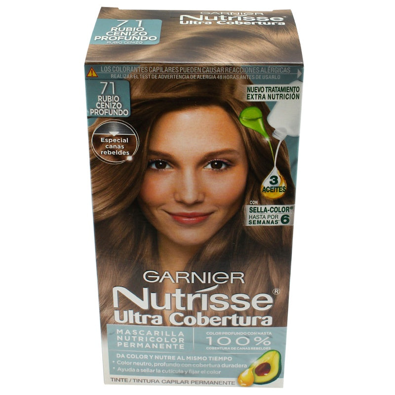 Tinte Nutrisse Ultra Cobertura Rubio Cenizo 71 7509552913446 perfil 4
