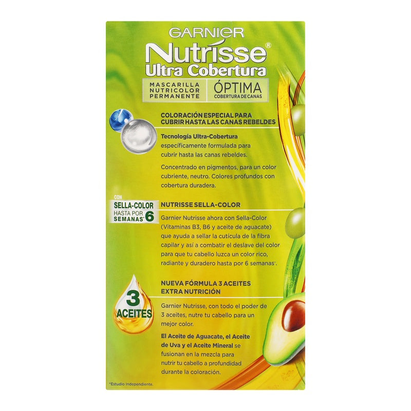 Tinte Nutrisse Ultra Cobertura Rubio Cenizo 71 7509552913446 perfil 5