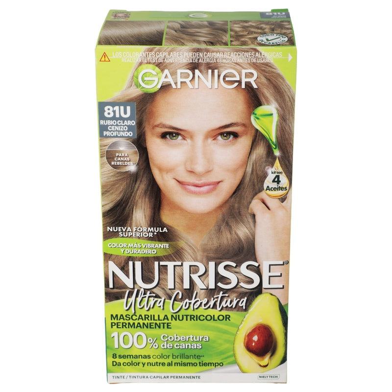 Tinte Nutrisse Ultra Cobertura Rubio Claro 81 7509552913453