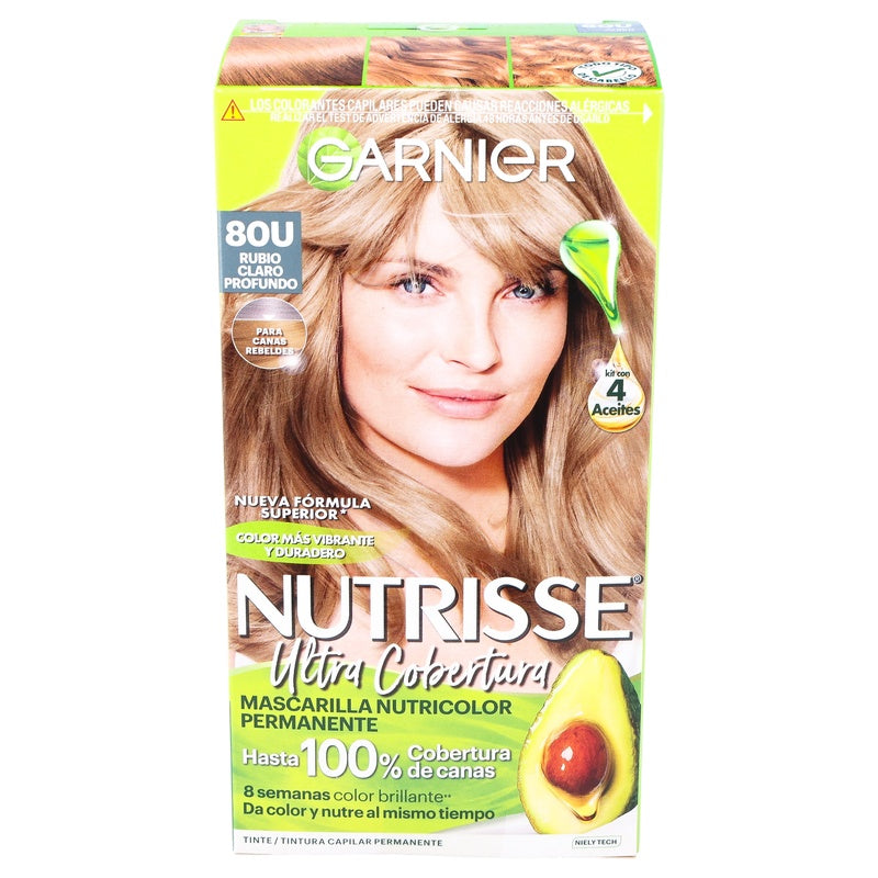 Tinte Nutrisse Ultra Cobertura Rubio Claro Profundo 80 7509552910360