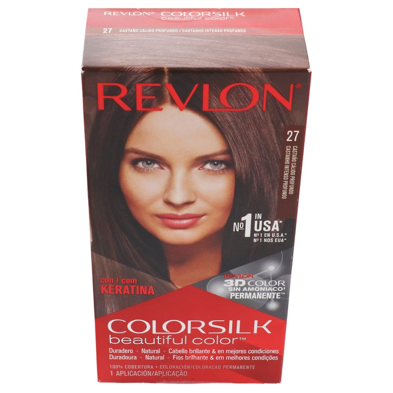 Tinte Revlon Colorsilk Castaño Calido Profundo T-27 309978456278 perfil 4